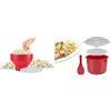 BEPER C106CAS002 Cuoci Popcorn Microonde con Ciotola Pieghevole e Coperchio Para schizzi & C106CAS001 Cuociriso Microonde da 2.6L - Cuoci Riso, Cereali, Legumi, Couscous al Microonde