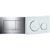 Geberit 115.883.KH.1 Sigma 30 Placca 2 Pulsanti, Cromato Lucido, 24.6 x 16.4 x 1.2 cm & Sigma20 - Geberit Placca di Comando, per Risciacquo a Due Quantità, Bianco/Cromo Lucido, 24.6 x 16.4 x 1.5 cm