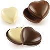 Silikomart | Kit 2 Stampi in silicone TERMOFORMATI, Forma Secret Love, Misure 123 x 115 h 44mm + 93 x 99 h 36mm,