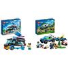 LEGO 60369 City Addestramento Cinofilo Mobile, Set con Percorso a Ostacoli & 60384 City Il Furgoncino delle Granite del Pinguino, Camion Giocattolo con Minifigure