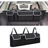 CGEAMDY - Organizer portaoggetti per auto, in tessuto Oxford, organizer per bagagliaio, pieghevole, impermeabile, con 4 tasche, organizer per auto, colore: nero