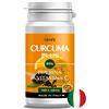 Vimfit Curcuma e Piperina Plus Vitamina C ,120 cpr ad Alto Dosaggio di Curcumina e Piperina , Vegan e Senza Lattosio - Antiossidante Antinfiammatorio Antidolorifico