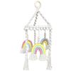 LICHENGTAI Culla Mobile Neonato Giostrina Culla Neonato Legno Giostrina per Culla Neonato con Palline Arcobaleno Baby Campanelli Eolici Arcobaleno Culla Mobile Boho Baby Mobile per Culla Nursery Décor