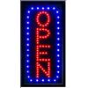 FITNATE Targa aperta a LED, 49 x 25 cm, pubblicità aperta con 2 modalità di illuminazione, spina europea, rosso e blu