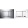 Geberit 115.883.KH.1 Sigma 30 Placca 2 Pulsanti, Cromato Lucido, 24.6 x 16.4 x 1.2 cm & Piastra di ispezione, 115.883.KJ.1, bianca - Sigma 30, 1