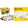 LEGO 10698 Classic Scatola Mattoncini Creativi Grande, Contenitore Idee Creative & 11026 Classic Base Bianca, Tavola per Costruzioni Quadrata con 32x32 Bottoncini