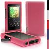 iGadgitz U6412 Rosa Custodia Silicone Case Cover Compatibile con Sony Walkman NW-A35 NW-A40 Lettore MP3 + Prottore Schermo