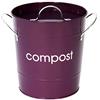 Premier Housewares 0510016 Compostiera in Acciaio Zincato, Viola