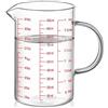 Luvan 1L Bicchiere di Misura, 4 Bicchieri di Misura in Vetro con 3 Scale (Ml/Oz/Cup), Bicchiere di Misura in Vetro Borosilicato Alto con Manico e Beccuccio a V, Lavastoviglie/Freezer/Microonde Sicuro