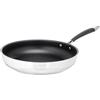 Amazon Basics Padella da frittura in acciaio INOX, con rivestimento antiaderente, 28 cm, Nero