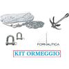 FORNAUTICA KIT ORMEGGIO BARCA CIMA CATENA GRILLI ANCORA OMBRELLO - BARCA GOMMONE NAUTICA