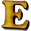 Lettera E in legno cm 2,5
