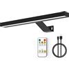 MIOBLUE Luci di immagine senza fili, Batteria ricaricabile Art Display Luce con telecomando, Dimmable/Timer Off Dartboard, 16 pollici Full Metal Accent Luce con 40LEDs per pitture, immagine