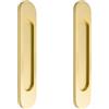 MOROBOR Maniglie ovali autoadesive per porte scorrevoli, 2 pezzi, in lega di alluminio spazzolato color oro spazzolato, maniglia senza punzonatura, per porte scorrevoli, finestre, armadi