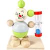 HESS SINCE 1990 Hess Holzspielzeug 14582 - Orologio a spazzolino in Legno con Clessidra con Sabbia Colorata, Motivo Topolino, Fatto a Mano, per la Cura dei Denti dei Bambini