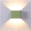 KOHKA 5W LED Applique da parete Up Down Lampada da parete per interni Esterni Bianco caldo Angolo del fascio regolabile per Corridoio Soggiorno Camera da letto Giardino Verde Arancione Faretti a p