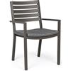 KONTE.DESIGN Set di 4 Poltroncine HELINA Impilabili Coffee