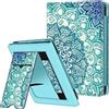 FINTIE Custodia per 6'' Kobo Clara Colour (2024) / Kobo Clara BW (2024) / 2E (2022) eReader - Stand Cover Protettiva Case con Card Slot e Hand Strap, Auto Sveglia/Sonno, Emerald Illusions