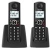 ALCATEL F530 Duo - Telefono fisso cordless DECT - Grande display retroilluminato - Vivavoce - Funzione blocco chiamate - 2 tasti di memoria diretta - 2 portatili - Nero