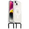OtterBox Cover React Necklace con MagSafe per iPhone 14 Plus, Custodia sottile, antishock con cordino a collana, adattabile e intercambiabile, testata MIL STD 810G, Stardust - Senza Retail Package