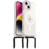 OtterBox Cover React Necklace con MagSafe per iPhone 17e, 16e, 14, resistente a shock con cordino a collana, adattabile e intercambiabile, testata a norme MIL STD 810G, Trasparente
