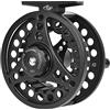 SF Grande Arbor - Mulinello da pesca a mosca da 7/8 wt, corpo in lega di alluminio pressofuso, nero opaco, pre-caricato, con lenza combinata fluorescente gialla