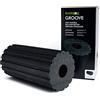 BLACKROLL® GROOVE fascia roller - l'originale (durezza media) - rullo automassaggio con effetto vibrazione per la fascia - in nero