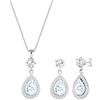 Elli Set Collana e Orecchini da Donna in Argento 925 con Zirconia Cubica