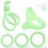 Mecofy Anelli Pene,5pcs Silicone Cock Ring Set Anelli Pene Ritardanti,Ritardare L'eiaculazione Precoce e Aumenta la Potenza per L'erezione Anello Fallico per la Stimolazione di Coppia Giocattoli Sessuali
