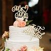 Queekay 2 Topper per Torta Nuziale per Sposi Cake Topper di Lettere per Matrimonio Decorazioni in Legno per Torta Matrimoniale Decorazioni per Festa di Anniversario Nozze Compleanno (Stile Married)