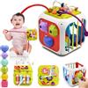 AiTuiTui Giochi Bambini 1 2 Anno, 7 in 1 Montessori Sensoriali Giocattoli per Bambino 18 Mesi Educativi Cubo di Attività Selezionatore di Forme, Motor Skill Development Gioco Compleanno Regalo per Bambina
