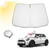 BIBIBO Parasole Auto Parabrezza compatibile con Mini Cooper F55 F56 2015-2024, Mini Cooper F55 Parasole per Auto per la Parabrezza Anteriore, Mini Cooper Copri Cruscotto Auto Interno Contro i Raggi UV