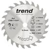 Trend Lama Circolare per Legno, Diametro 115mm, Foro 9,50mm, 24 Denti, Larghezza Taglio 1,5mm, Angolo +20°, metallo duro (TCT), Finitura Media, CSB/11524