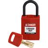 Brady Lucchetto Safekey Compact, 33mm x 67mm x 19mm, Rosso