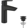 GROHE QUICKFIX Start,Miscelatore monocomando per lavabo Taglia M,on tecnologia GROHE Water Saving (portata limitata a 5,7 l/min),Matt Black,235752432