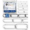 NietFullThings Catena acciaio inox A4 V4A AISI 316 Ø8 mm maglia lunga 0,25 m (25 cm) - DIN 5685 / DIN 766 - carico di rottura indicativo 3200 kg - confezione 2 pz