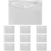 VELOFLEX A452010 - Busta per documenti Crystal, 10 pezzi, DIN A3, busta per documenti con chiusura a velcro, PP, trasparente