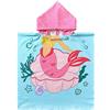 JFAN Accappatoio Piscina Bambino Spiaggia Cappuccio Cartoon Animato Bagno Ragazzi Bello Multi-stile Protezione Solare Doccia Nuotare Asciugamano 2-10 Anni Sirena Blu