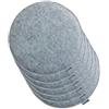 Brandsseller Set di 6 Cuscini in Feltro Ø 35x2 cm - Cuscini rotondi e robusti per sedie da interno ed esterno, imbottiti e resistenti - Grigio chiaro