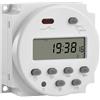 Heschen Interruttore Orario Digitale LCD CN101A, Temporizzatore Programmabile, Tensione di Controllo AC 230V, 16A, 28 Programmi ON/OFF, Batteria Sostituibile CR2032, SPST, CE