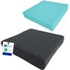 VALENTIA MEDICAL Cuscino Antidecubito in Schiuma HR 42x42x8 - Supporto Ortopedico per Sedia a Rotelle Ufficio - Federa Supersoft Lavabile con Base Antiscivolo - Certificato OEKO-TEX - Prodotto Europa