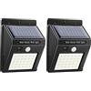 ANMECS 2 Pezzi Luce Solare LED Esterno Giardino, luci solari esterno con Sensore di Movimento Impermeabile Faretti Solari da Giardino