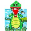 JFAN Accappatoio Piscina Bambino Spiaggia Cappuccio Cartoon Animato Bagno Ragazzi Bello Multi-stile Protezione Solare Doccia Nuotare Asciugamano 2-10 Anni Coccodrillo