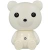 Westcott Lightbuddies E-88002 00 - Lampada da notte a LED per bambini con batteria e cavo di ricarica USB, dimmerabile, colore: crema bianco