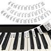 DOYUKY Adesivi per Tastiera Pianoforte 88 Tasti, Rimovibili Adesivi per Pianoforte, Piano Key Stickers, Silicone non è Necessario Incollarli Riutilizzabili, per Principianti