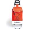 Excelsa Peanuts Snoopy Carrello Spesa, 38 lt, Poliestere, Rosso, 90x34x4 cm