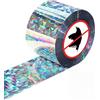 JOKILY Nastro catarifrangente per uccelli, 80 m x 4,8 cm, per respingere uccelli, per uccelli e giardini e cortili
