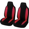 CGEAMDY Coprisedili per Auto, 2 pezzi, protezioni per sedili anteriori auto, seggiolino auto traspirante, impermeabile e antiscivolo, compatibile con Automotive, SUV e Camion (Rosso)