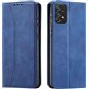 OKZone Cover per Samsung Galaxy A52 / A52S 4G 5G, Custodia Flip Pelle Portafoglio Magnetica Libro [Slot Schede], Silicone TPU Bumper Wallet Supporto Cover, Antiurto [Kickstand] (Blu)