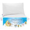 4BABIES-Federa Cuscino 40x60 Bambino- Set 2 Federe per cuscino lettino e culla 100% PURO COTONE Made in Italy - Chiusura a busta - Certificato OEKO-TEX - Biancheria da letto per bambini - BIANCO